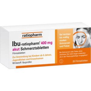 IBU-RATIOPHARM 400 mg akut Schmerztbl.Filmtabl.